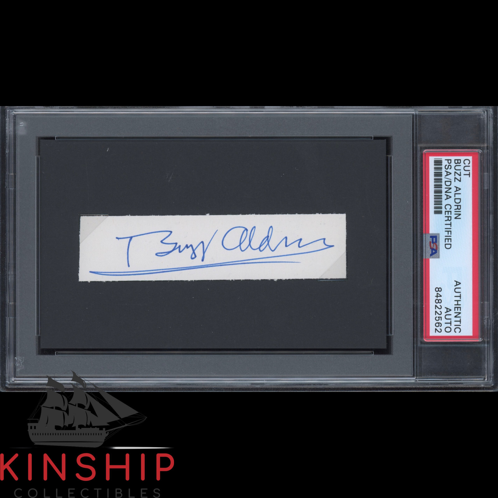 Buzz Aldrin signed Cut PSA DNA Slabbed Auto Apollo 11 Space Astronaut Bold C2188