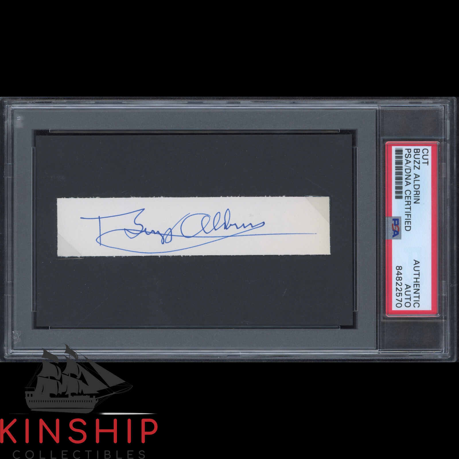 Buzz Aldrin signed Cut PSA DNA Slabbed Auto Apollo 11 Space Astronaut Bold C2191
