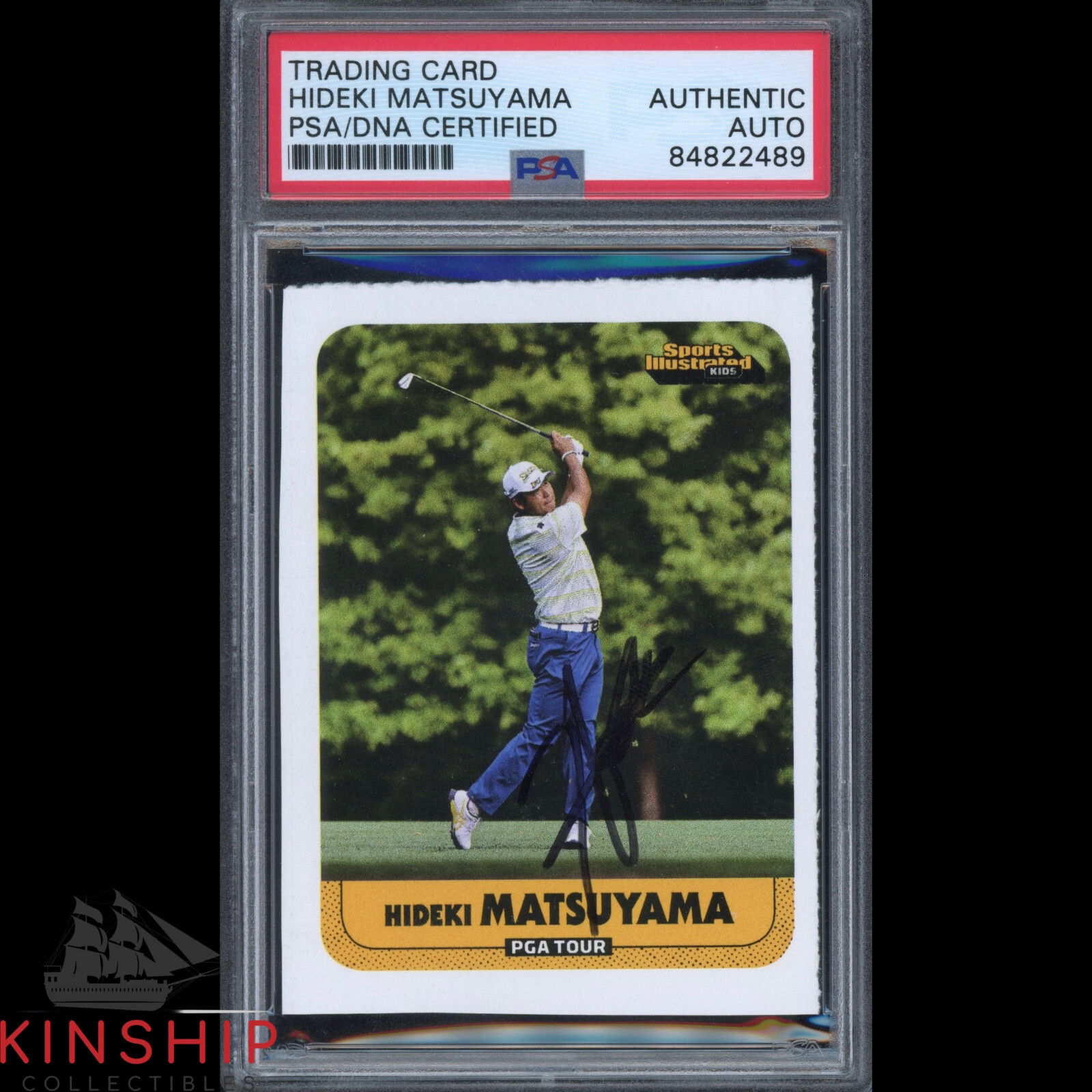 Hideki Matsuyama signed 2021 SI for Kids Card PSA DNA Masters Golf Auto C2168