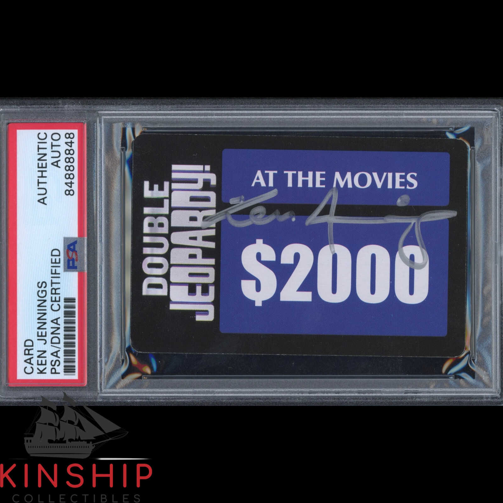 Ken Jennings signed Jeopardy Playing Card PSA DNA Slabbed Auto TV Host C2177