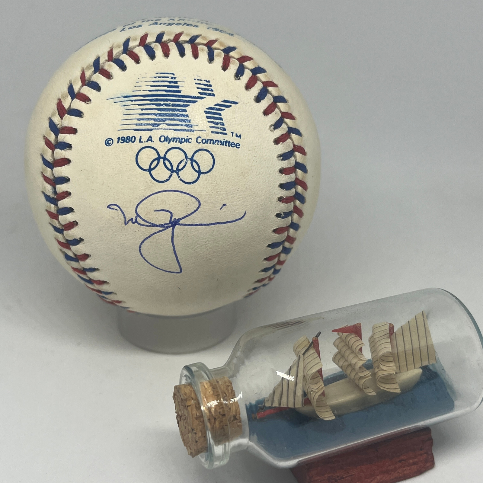 New ListingMark McGwire signed Rawlings 1984 Olympic Logo Baseball JSA COA Auto Rare A2958