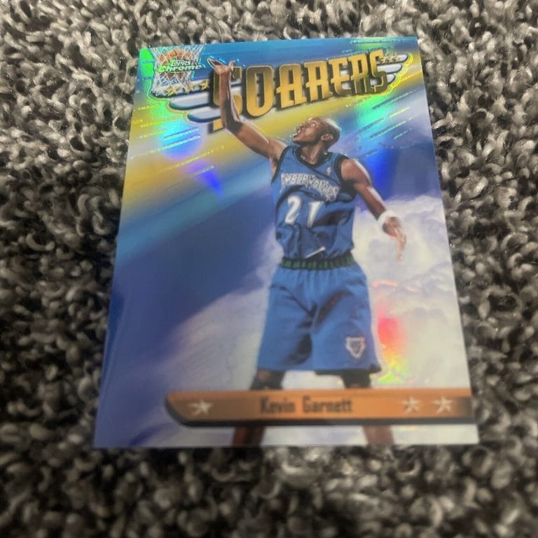 1999-00 TOPPS CHROME SOARERS REFRACTOR TIMBERWOLVES KEVIN GARNETT COLLECTIBLE MEMORABILIA