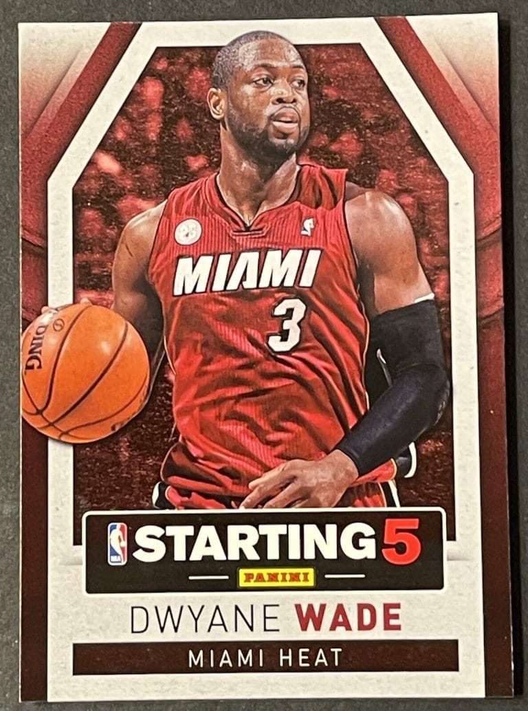 2013-14 PANINI STARTING 5 DWYANE WADE #6 HOF
 COLLECTIBLE MEMORABILIA