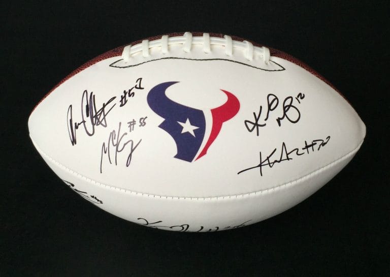 2015 HOUSTON TEXANS ROOKIES TEAM SIGNED AUTOGRAPHED FOOTBALL COA! KEVIN JOHNSON+
 COLLECTIBLE MEMORABILIA