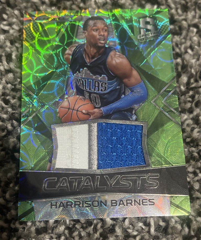 2016-17 SPECTRA CATALYST GREEN SCOPE PATCH- HARRISON BARNES #ED /25 MAVS! COLLECTIBLE MEMORABILIA