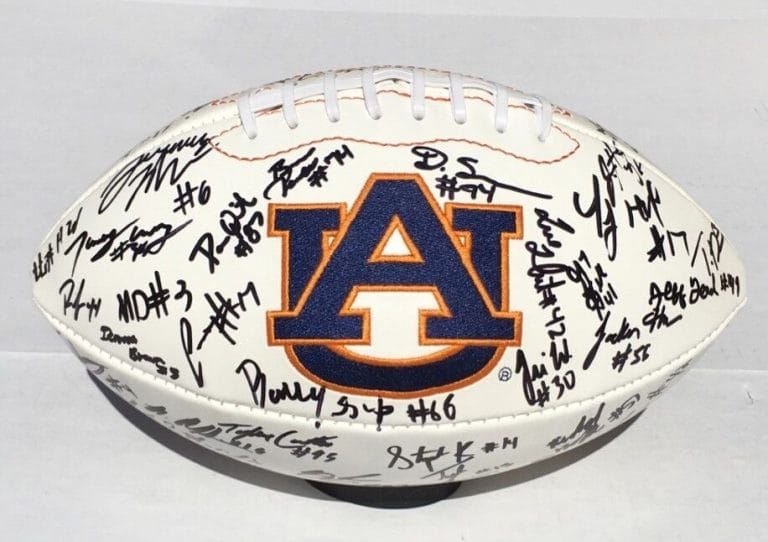 2016 AUBURN TIGERS TEAM SIGNED AUTOGRAPHED LOGO FOOTBALL COA! KYLE DAVIS+
 COLLECTIBLE MEMORABILIA