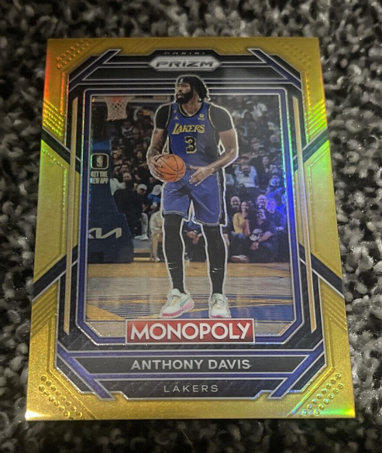 2022-23 Anthony Davis Panini Prizm Monopoly Gold Prizm #45/49 Los