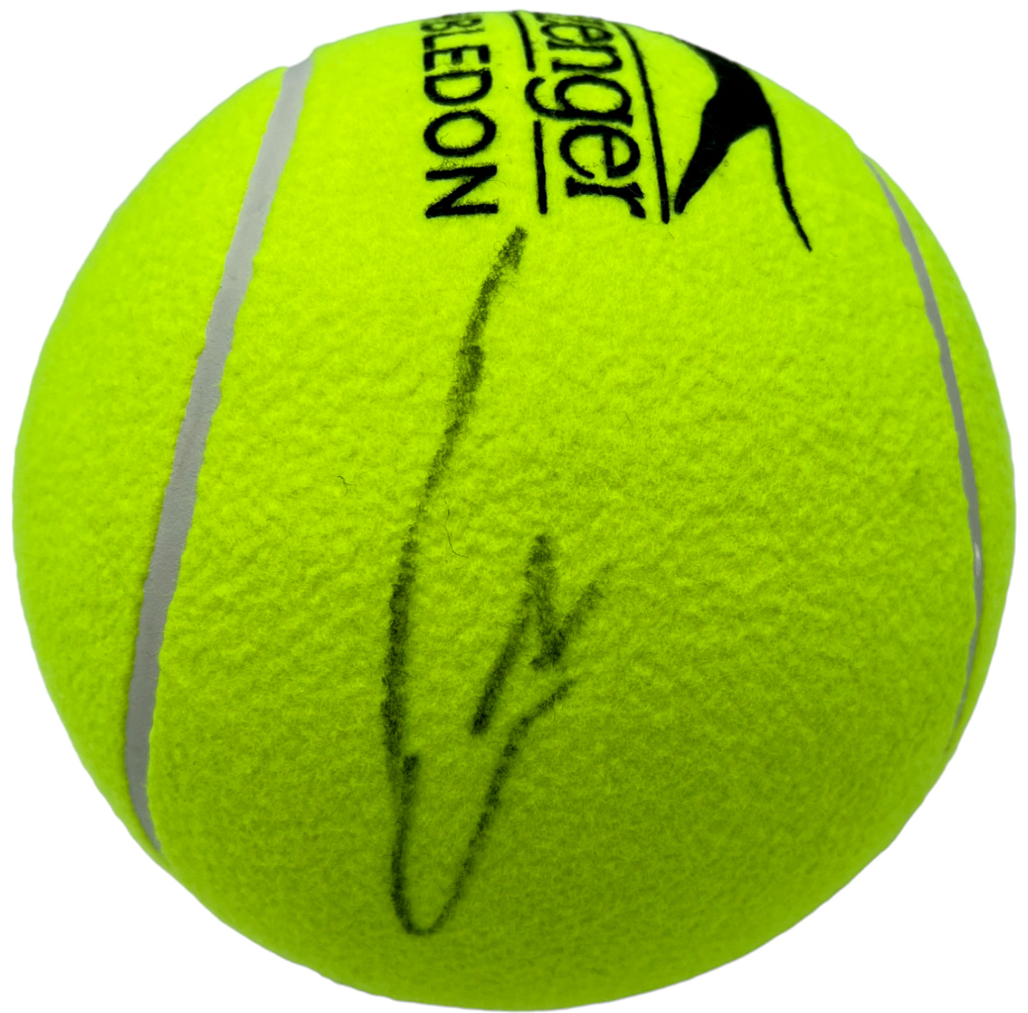 CARLOS ALCARAZ SIGNED 2023 WIMBLEDON TENNIS JUMBO BALL 10