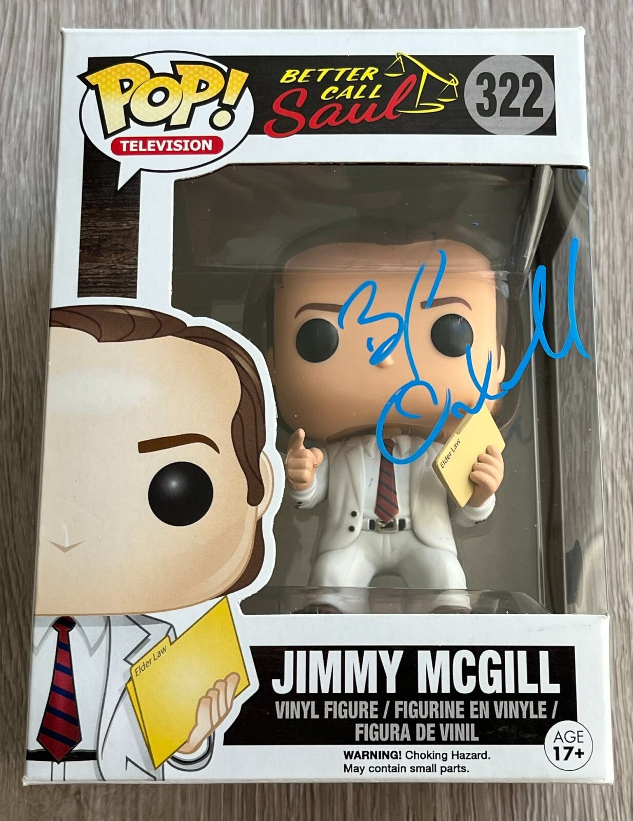 BOB ODENKIRK SIGNED BETTER CALL SAUL JIMMY MCGILL FUNKO POP #322 & BECKETT COA
