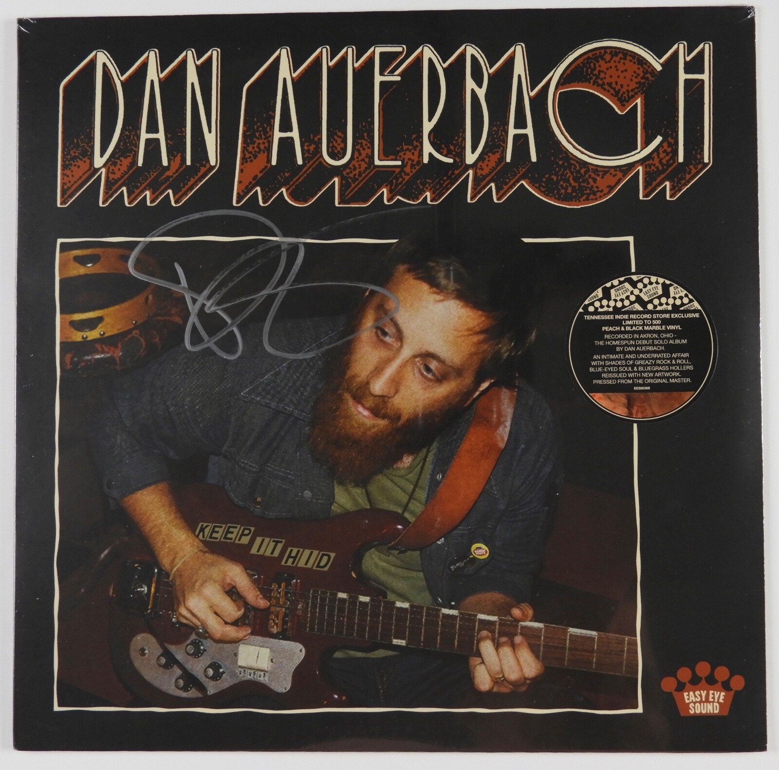 Dan Auerbach Signed Autograph Record Album Keep It Hid Peach & Black Vinyl
