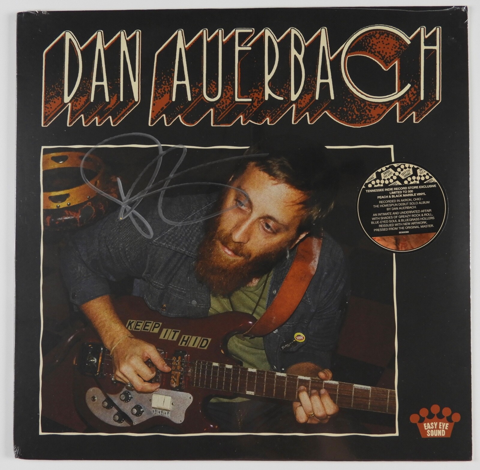 Dan Auerbach Signed Autograph Record Album Keep It Hid Peach & Black Vinyl
