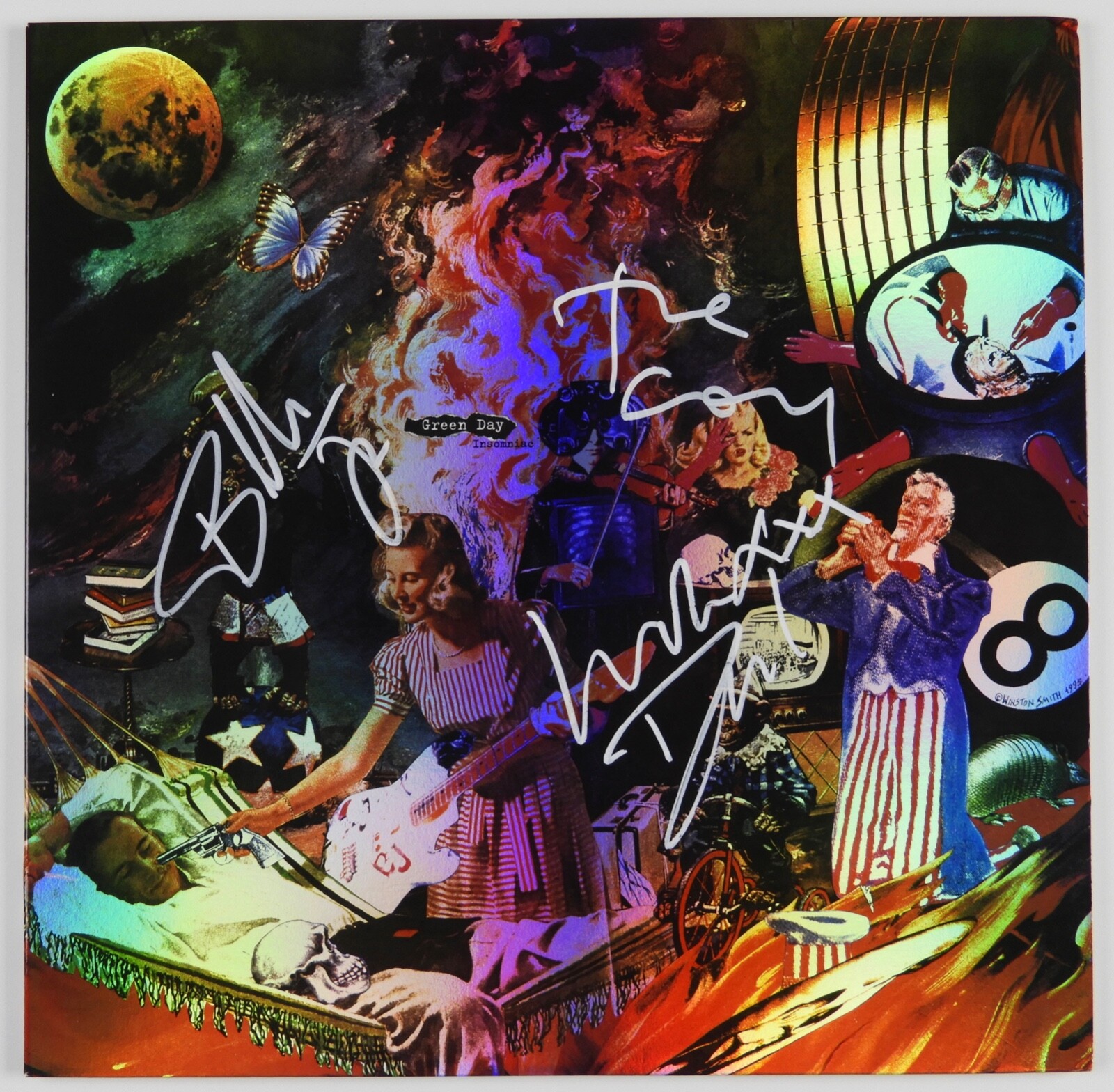 Green Day JSA REAL Fully Signed Autograph Album Record Vinyl Billie Joe