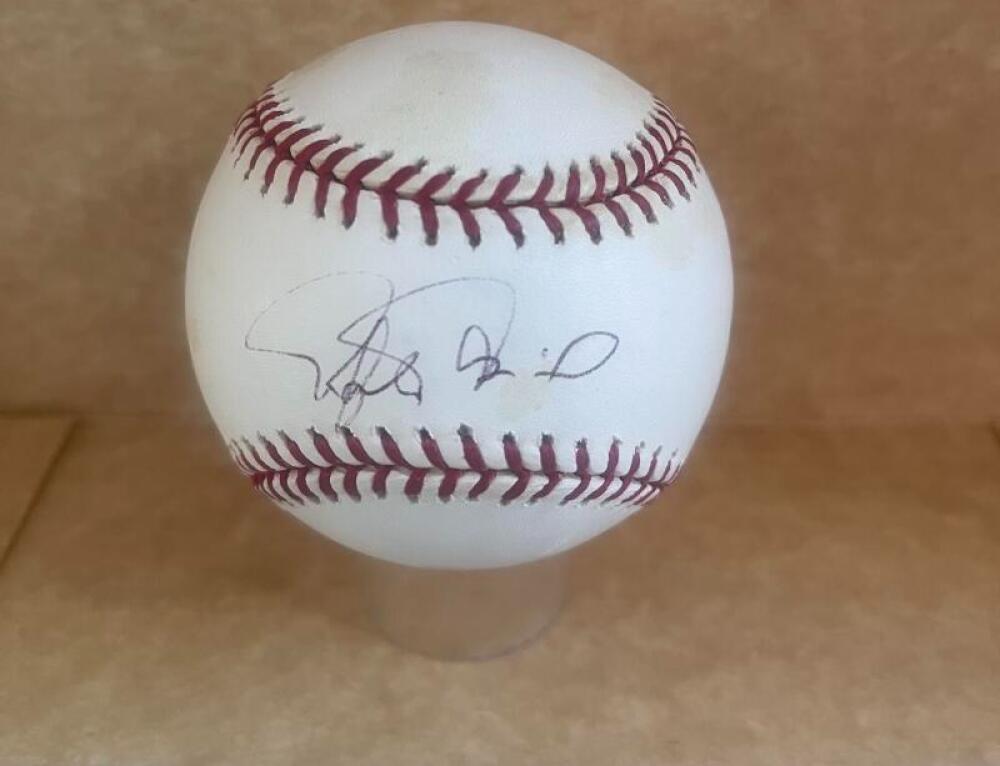 RAFAEL PALMEIRO ORIOLES/RANGERS SIGNED AUTOGRAPHED M.L. BASEBALL BECKETT AUTH
