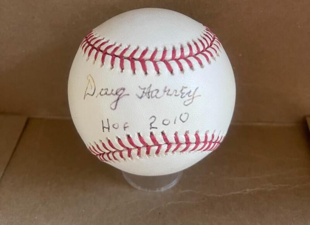DOUG HARVEY HOF 2010 UMPIRE SIGNED AUTO M.L. BASEBALL BECKETT AUTH
