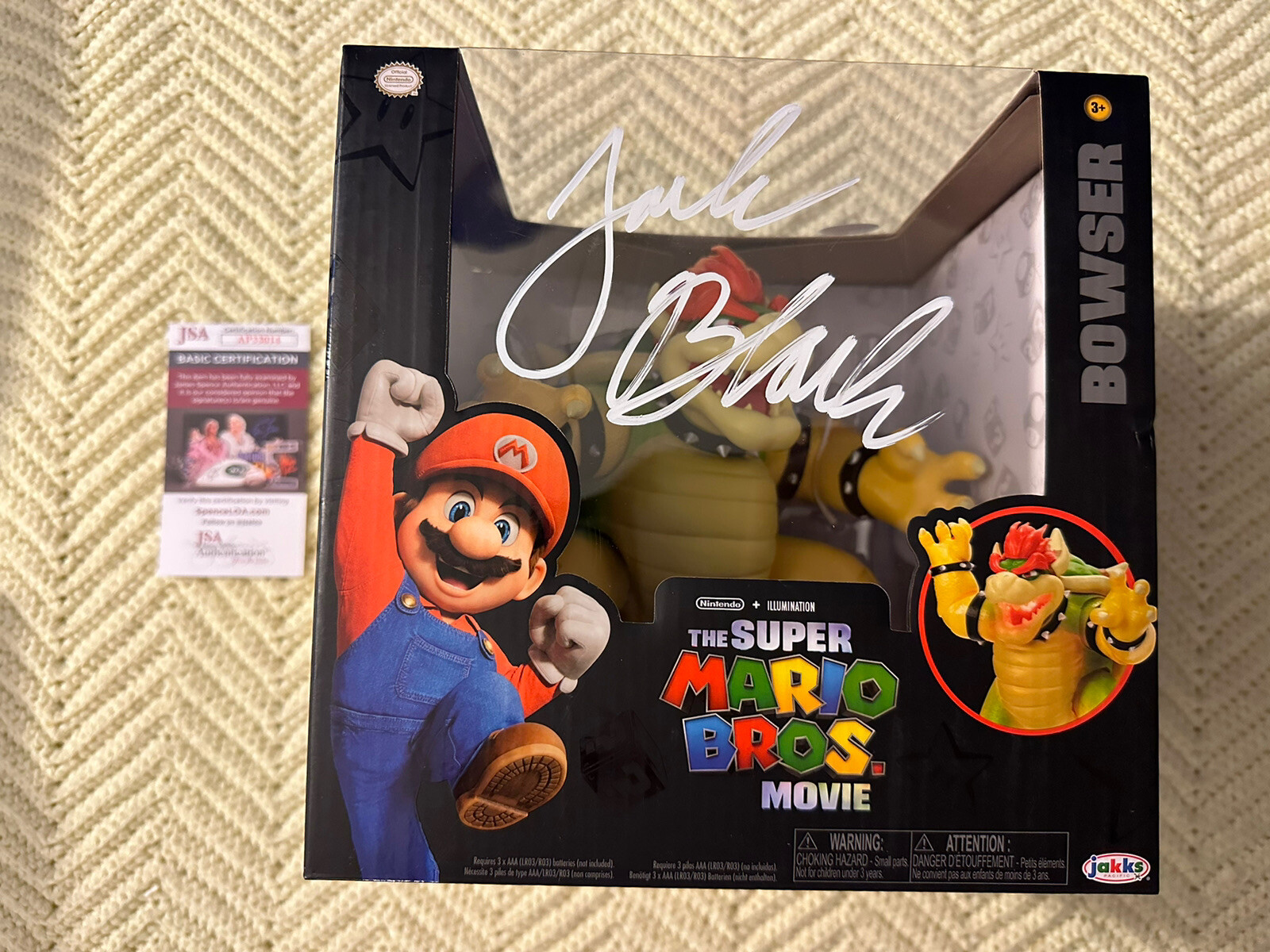 Jack Black Signed 7” Bowser Figure Doll JSA Authentication COA Jakks Super Mario
