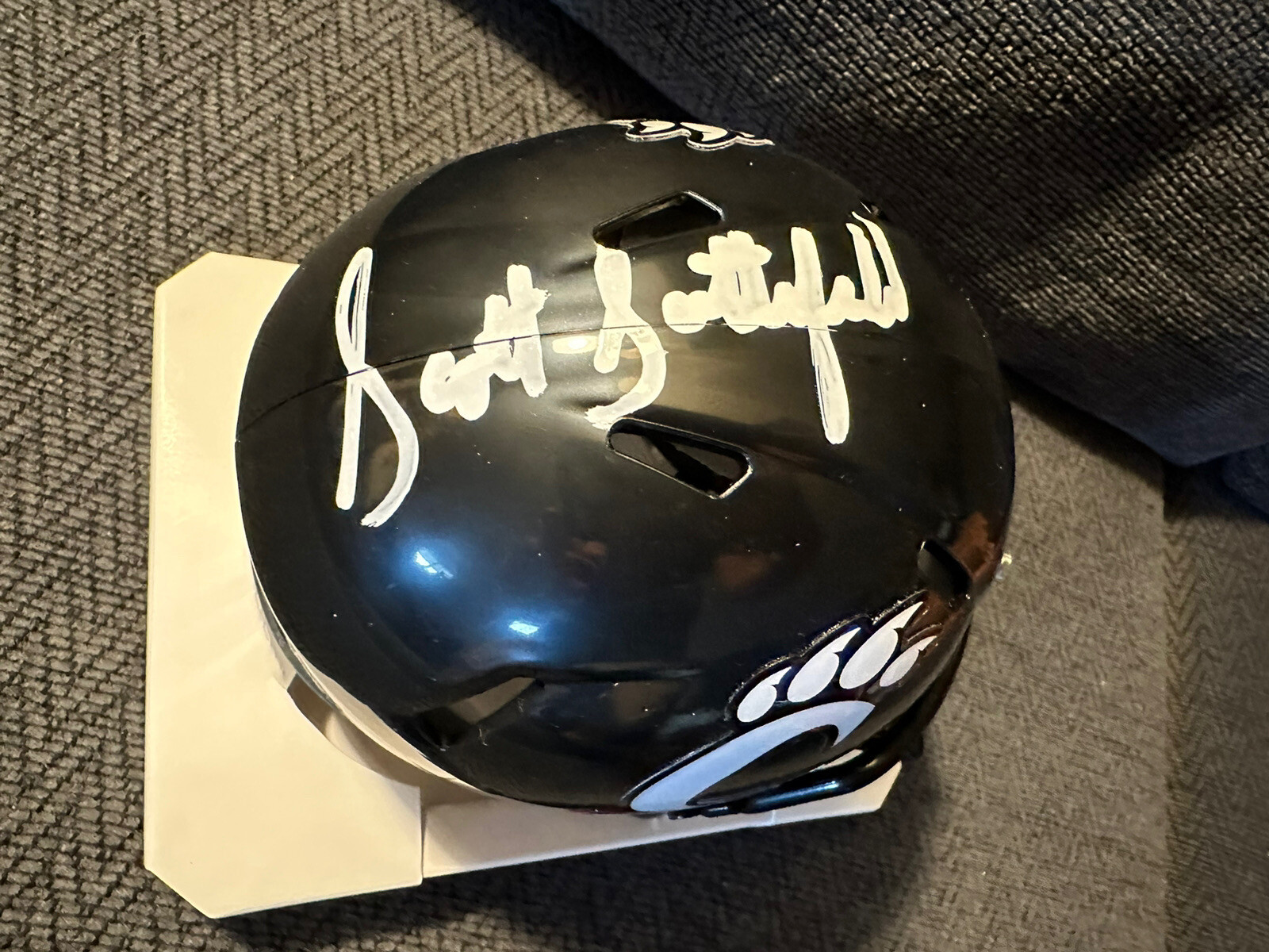 Coach Scott Satterfield Signed Cincinnati Bearcats Mini Helmet Autographed
