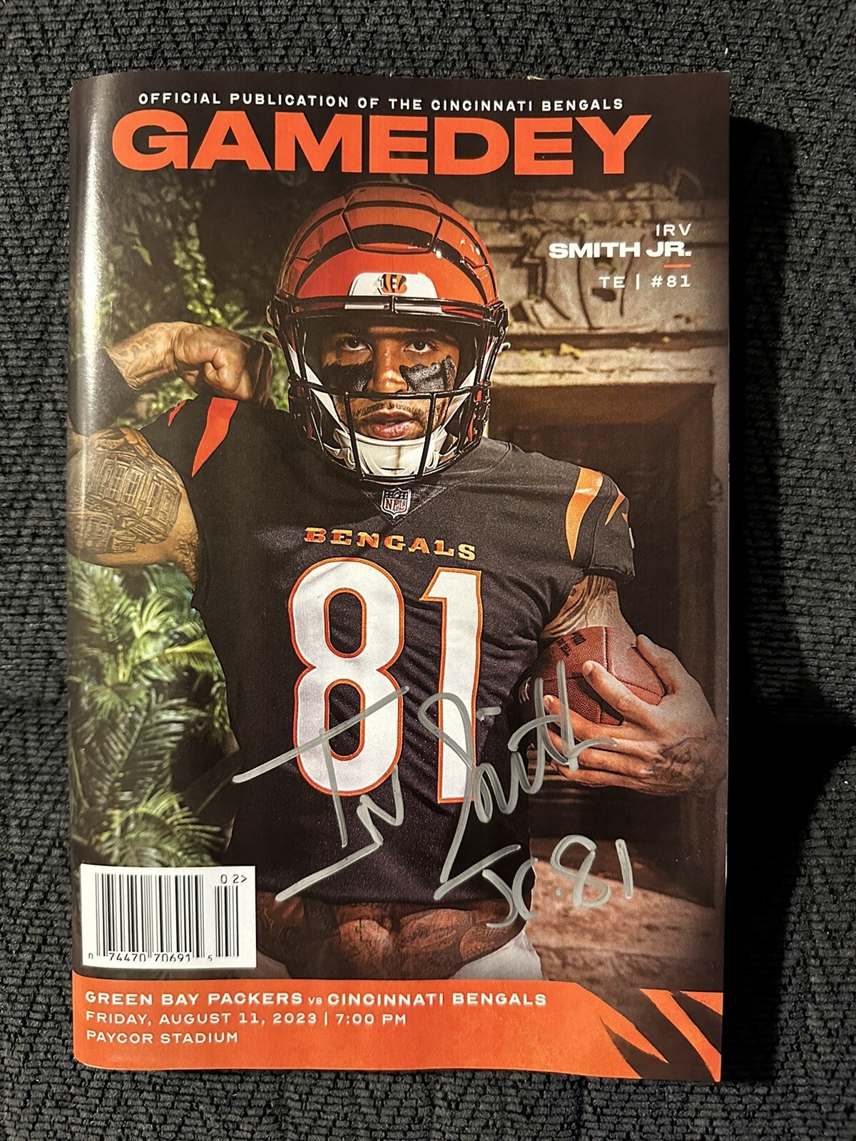 Irv Smith Jr Signed Gamedey Program Magazine 2023 Preseason V Packers 8/11/23

