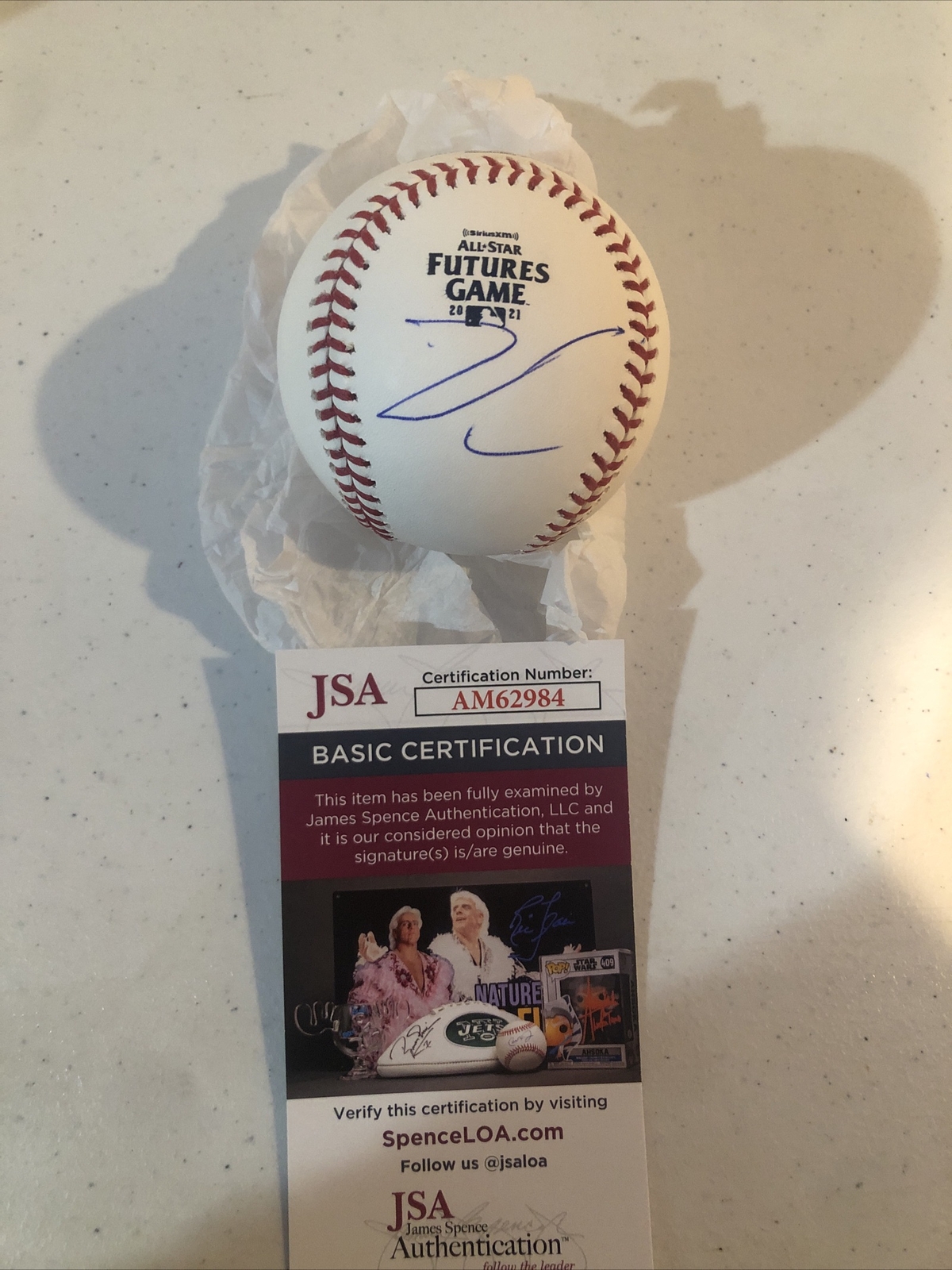 BOSTON RED SOX- JETER DOWNS SIGNED AUTOGRAPH 2021 FUTURES GAME BASEBALL JSA COA
