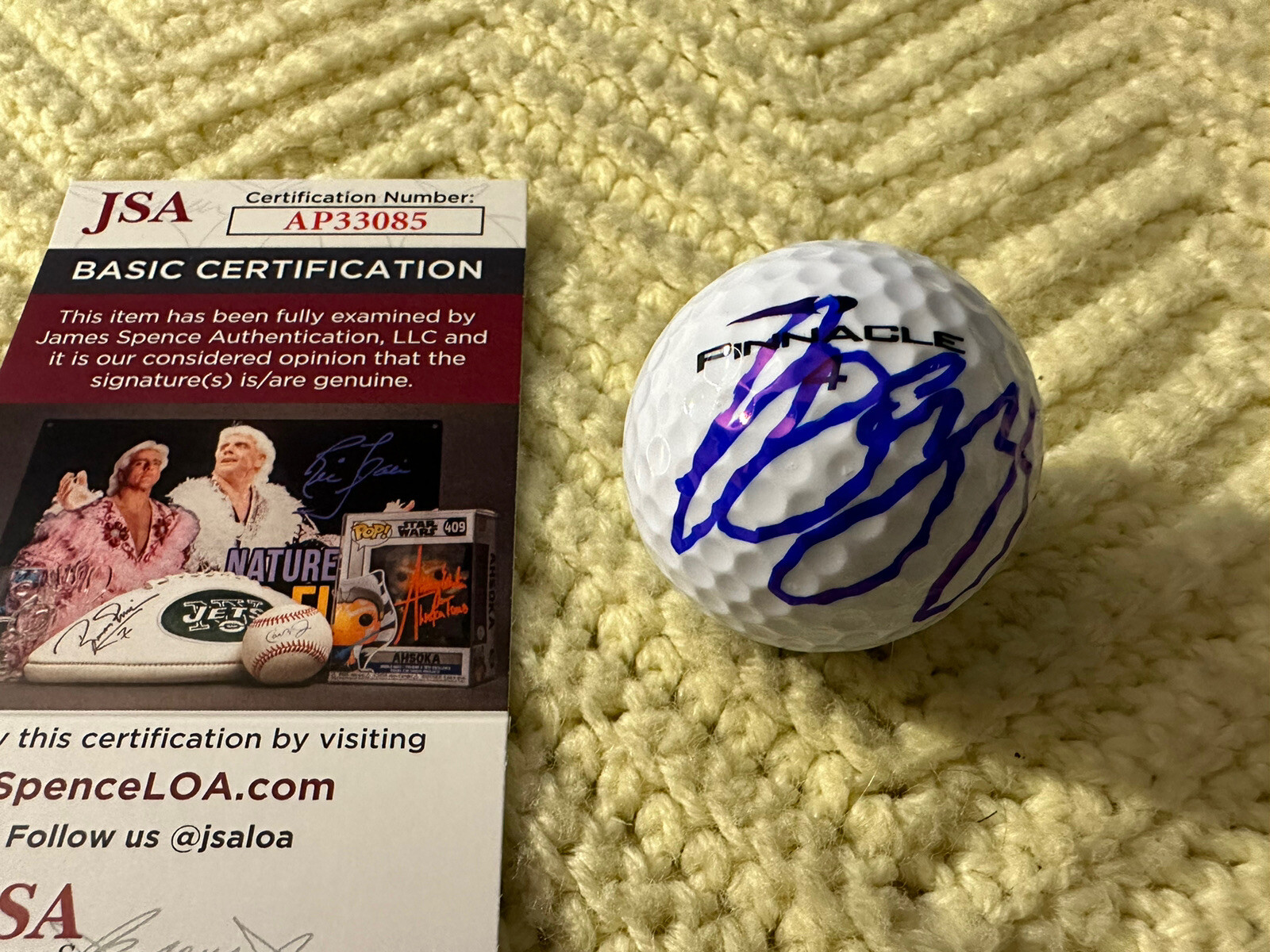 Rose Zhang Signed Pink Ribbon Golf Ball Pga Tour JSA Authenticated COA
