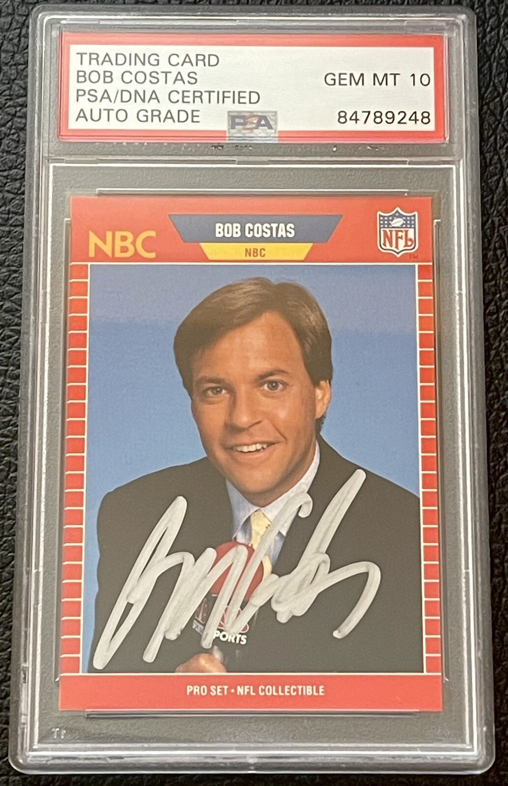 Bob Costas Signed 1989 Pro Set Rookie Card Announcer NBC PSA/DNA Slabbed Gem 10
