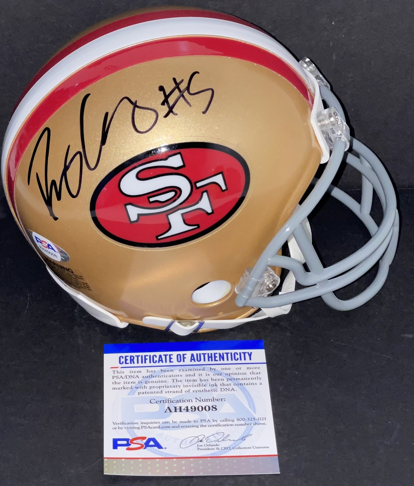 Randy Gregory Signed Autographed San Francisco 49ers Mini Helmet PSA/DNA
