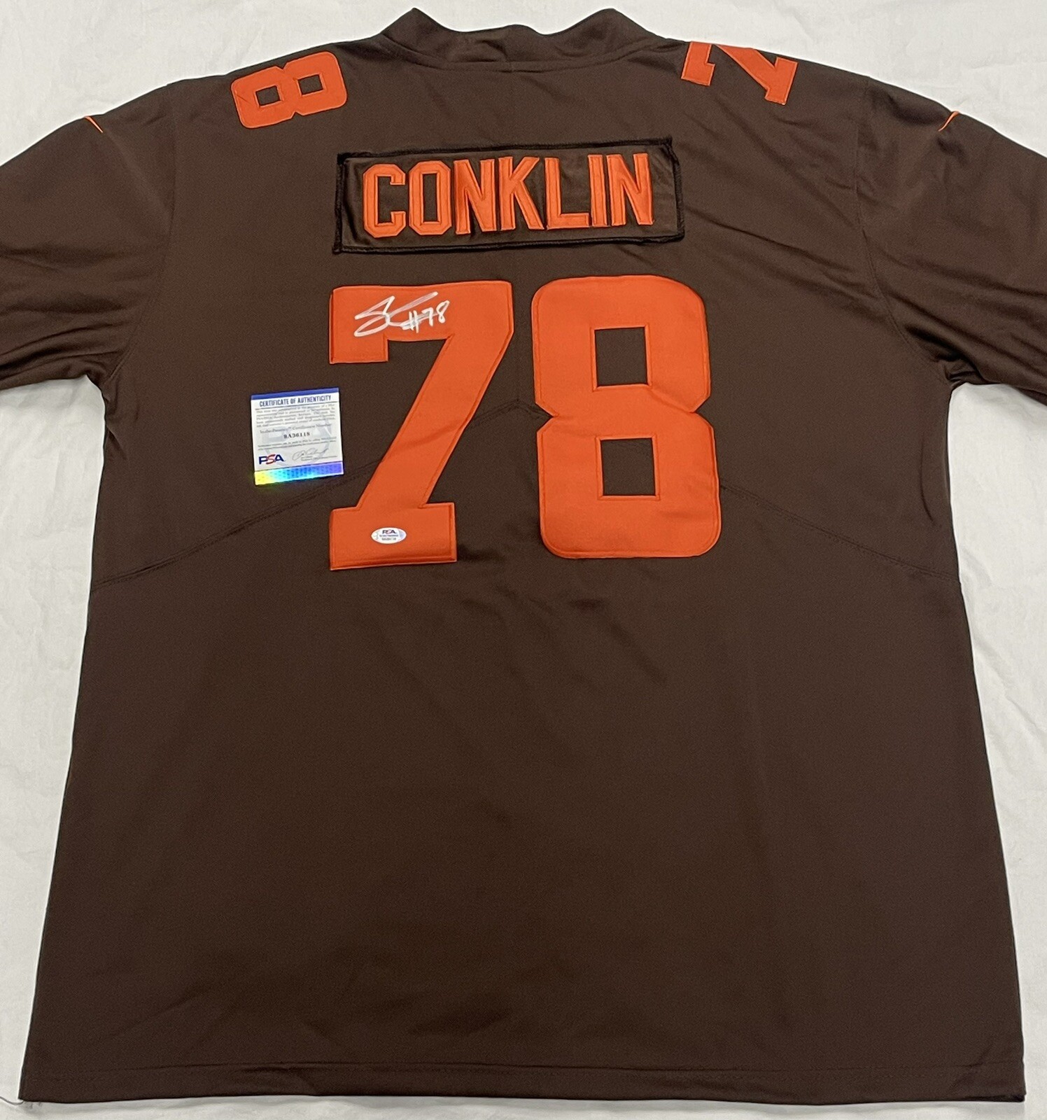 Jack Conklin Signed Autographed Cleveland Browns Jersey Psa/Dna