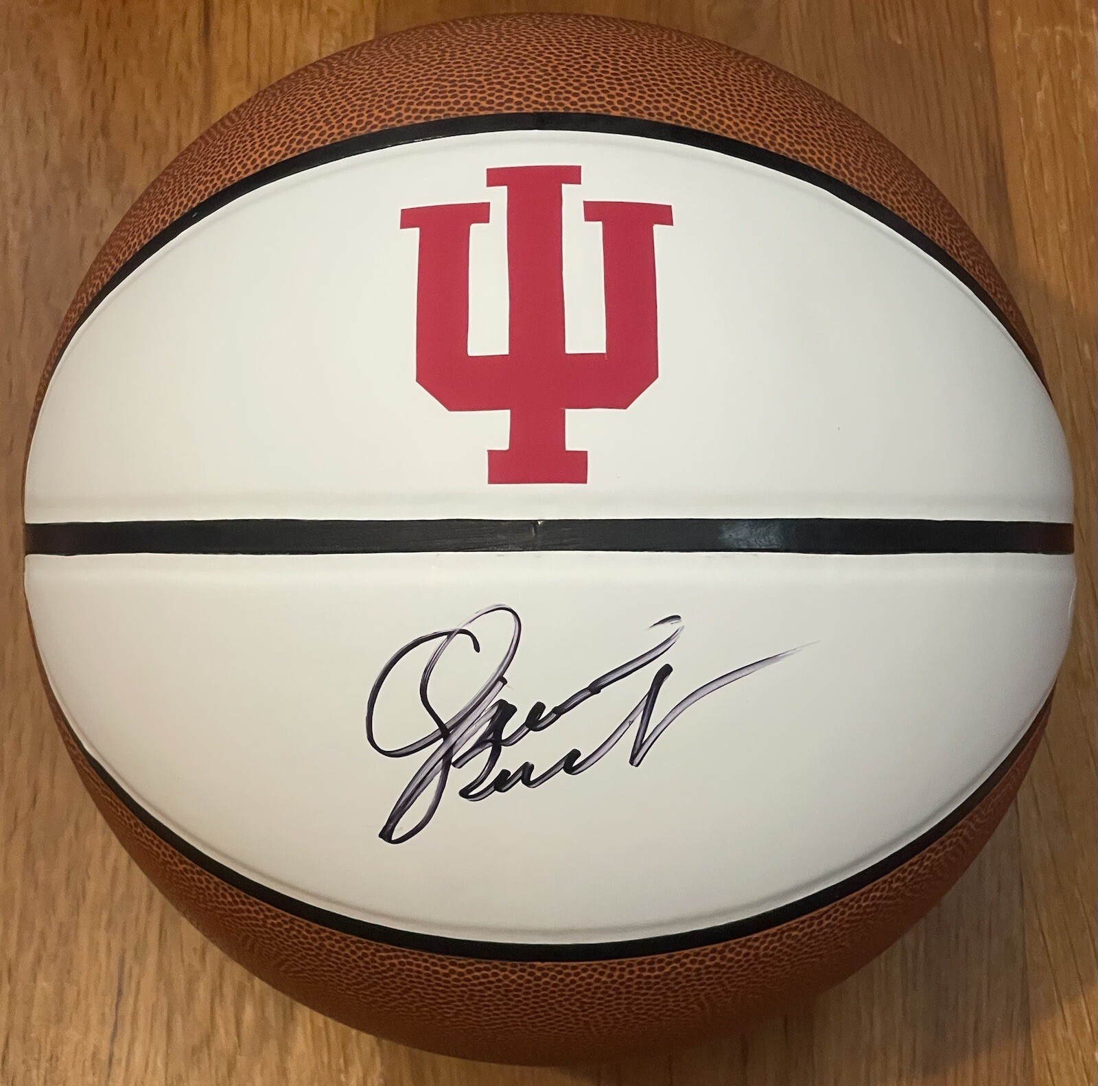 Quinn Buckner Signed Autographed Indiana Hoosiers Logo Basketball JSA