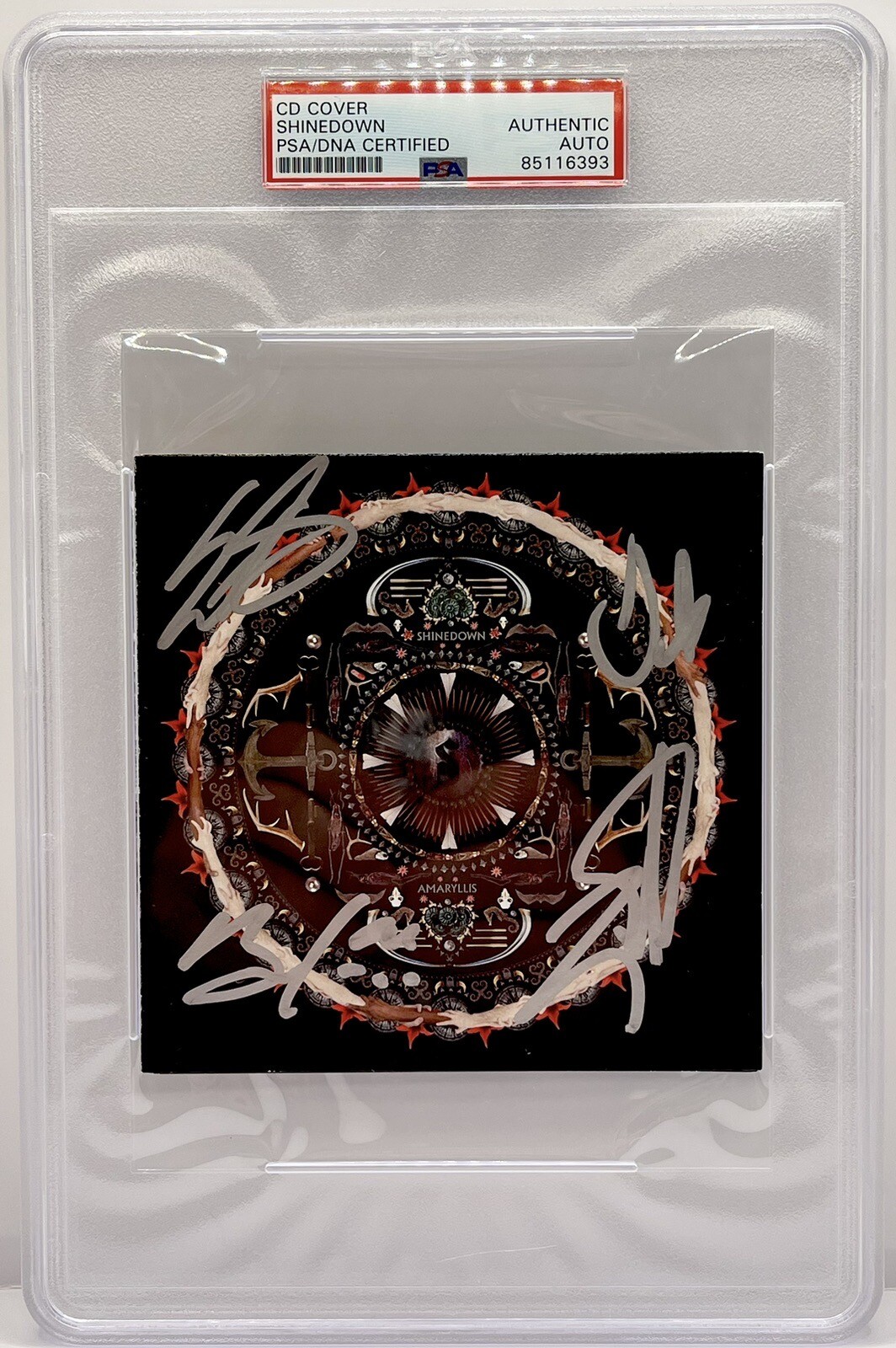 Shinedown Signed Auto Amaryllis Cd Booklet PSA/DNA Slabbed By All 4 Brent