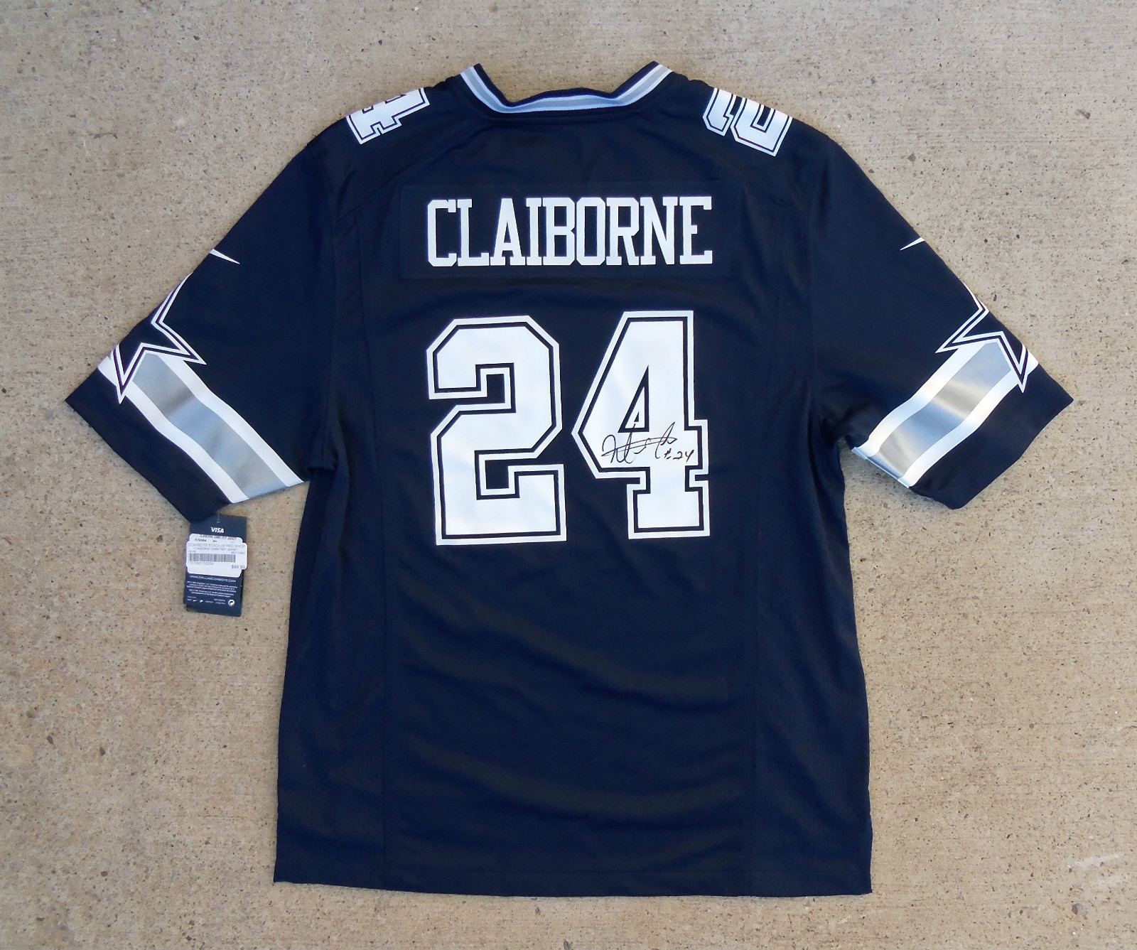 Dallas Cowboys MORRIS CLAIBORNE Signed Autographed Authentic NIKE Jersey PROOF
