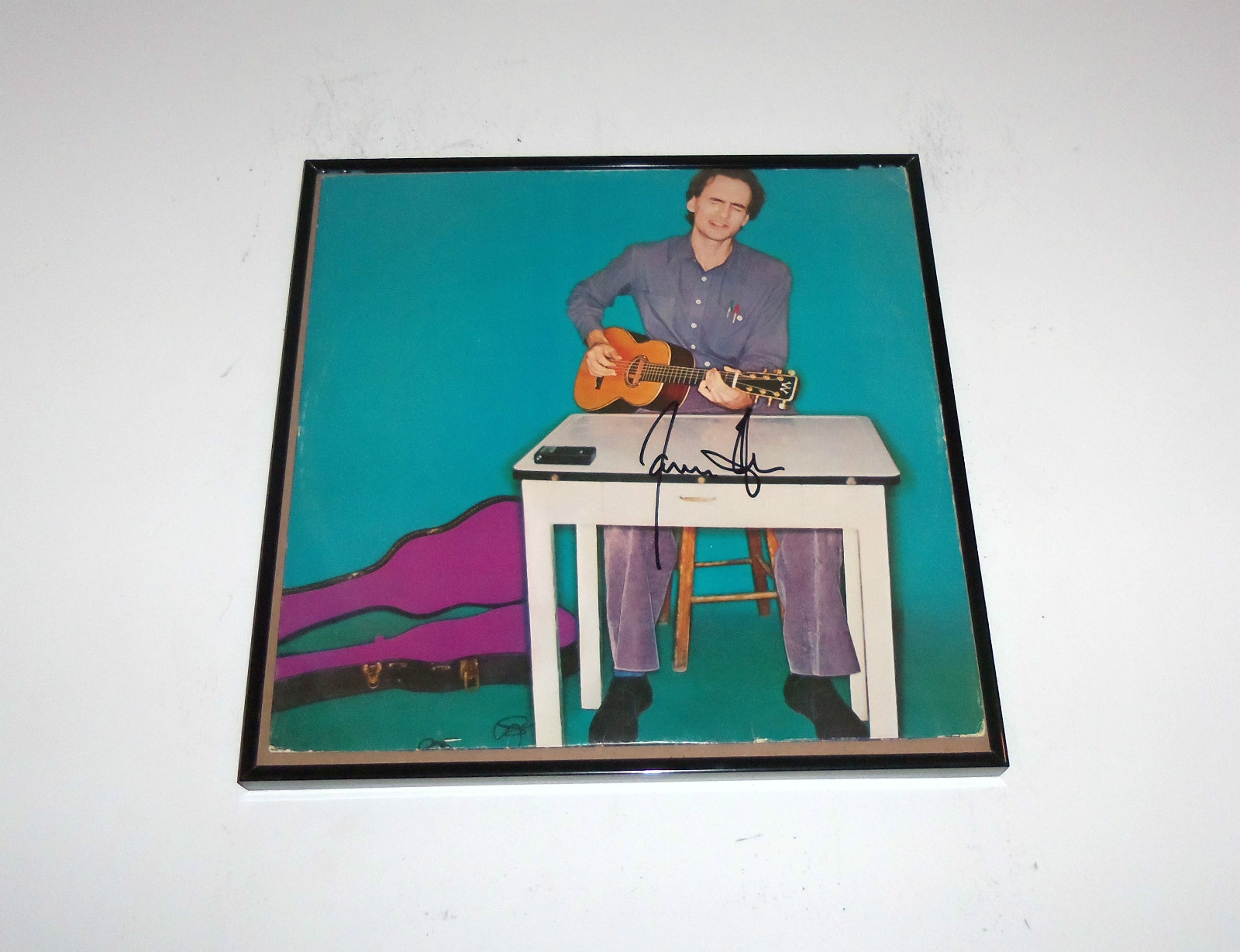 Flag JAMES TAYLOR Signed Autographed FRAMED Album COA! PROOF! SWEET BABY JAMES!
