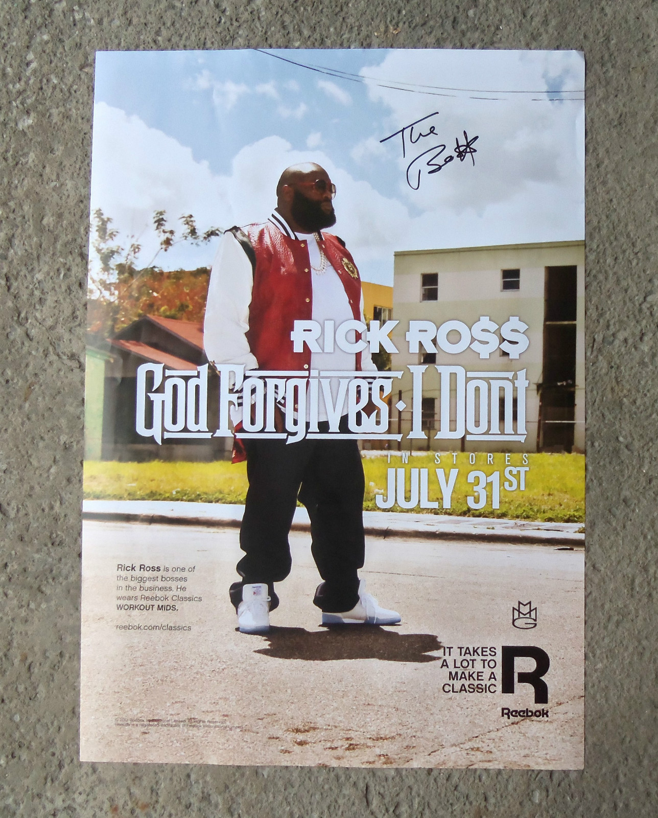 God Forgives I Dont RICK ROSS Signed Autographed Poster PROOF! MAYBACH MUSIC
