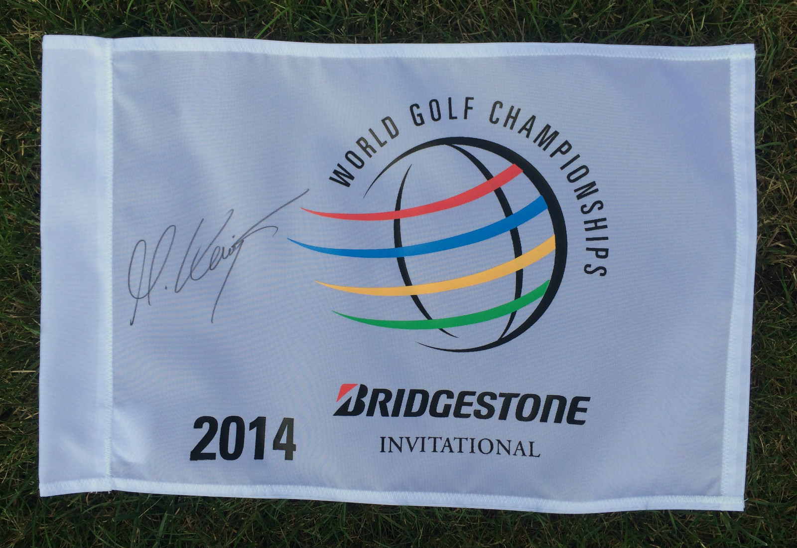 Bridgestone Invitational MARTIN KAYMER Signed Autographed Flag COA! MASTERS
