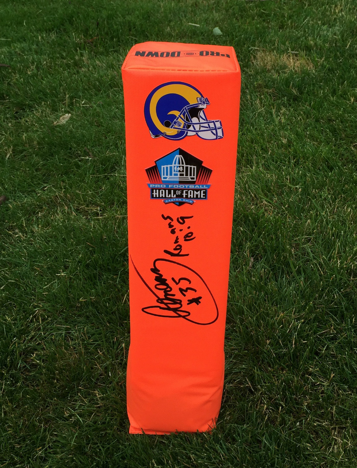 St Louis Rams #35 ANEAS WILLIAMS Signed Autographed Football Pylon COA! HOF14
