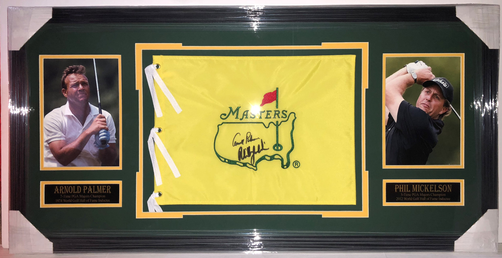 PSA/DNA Masters ARNOLD PALMER PHIL MICKELSON Signed Autographed UNDATED Flag
