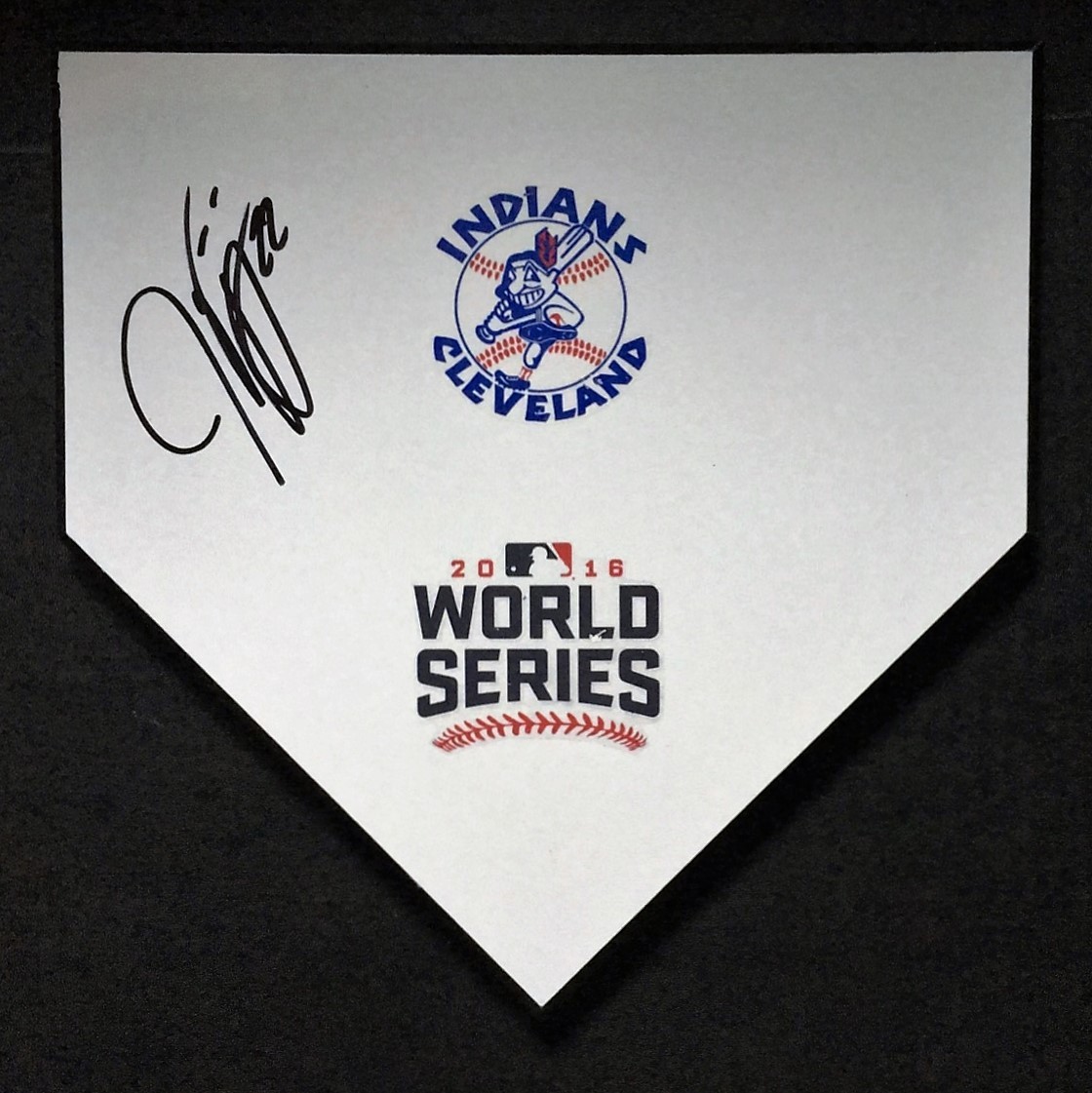 2016 World Series JASON KIPNIS Signed Autographed Indians Baseball Base COA
