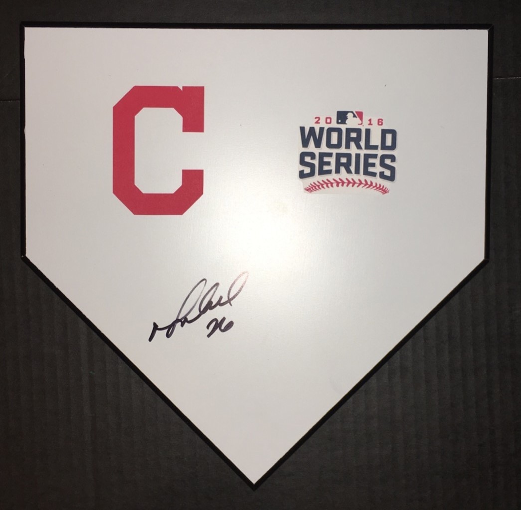 2016 World Series MIKE NAPOLI Signed Autographed Indians Baseball Base COA!!
