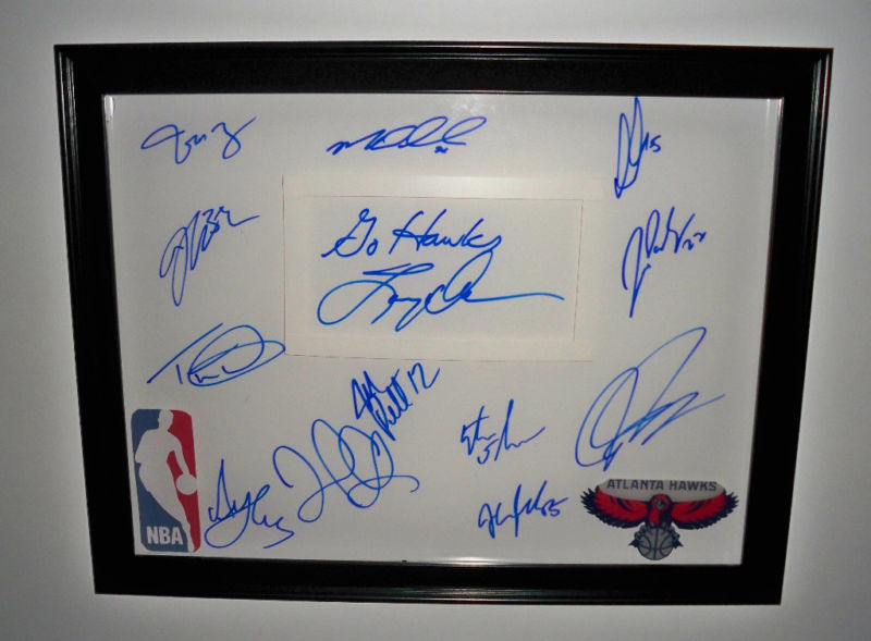 ATL Hawks JOE JOHNSON Team Signed Auto Basketball COA!!

