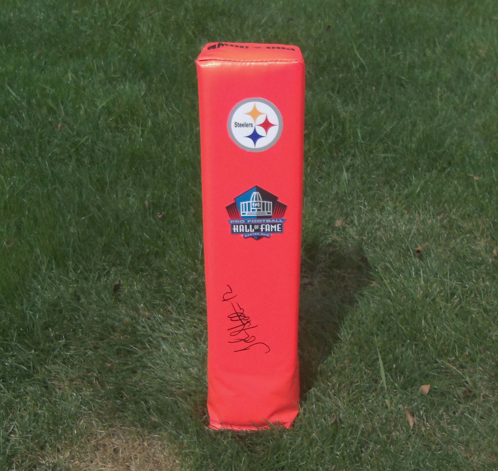 Pittsburgh Steelers JOHN STALLWORTH Signed Autographed Football Pylon COA! PROOF
