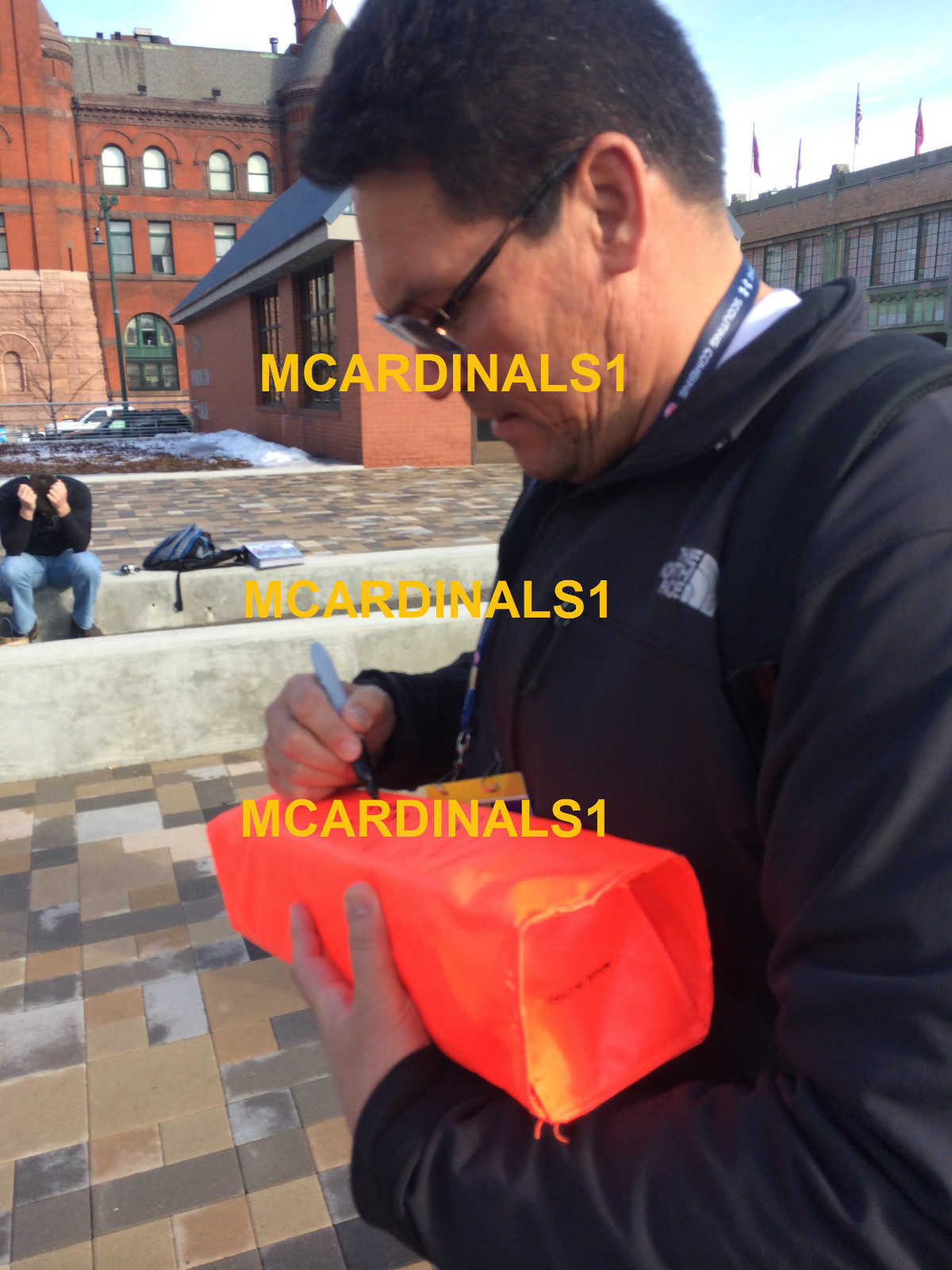 Chicago Bears RON RIVERA Signed Autographed Football Pylon COA! PROOF! 85 CHAMPS
