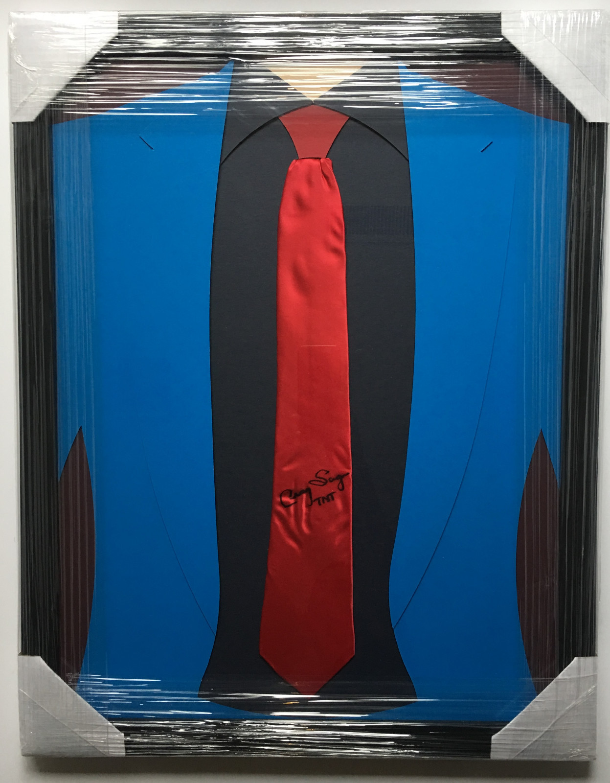 PSA/DNA Reporter CRAIG SAGER Signed Autographed Custom FRAMED Tie #SAGERSTRONG
