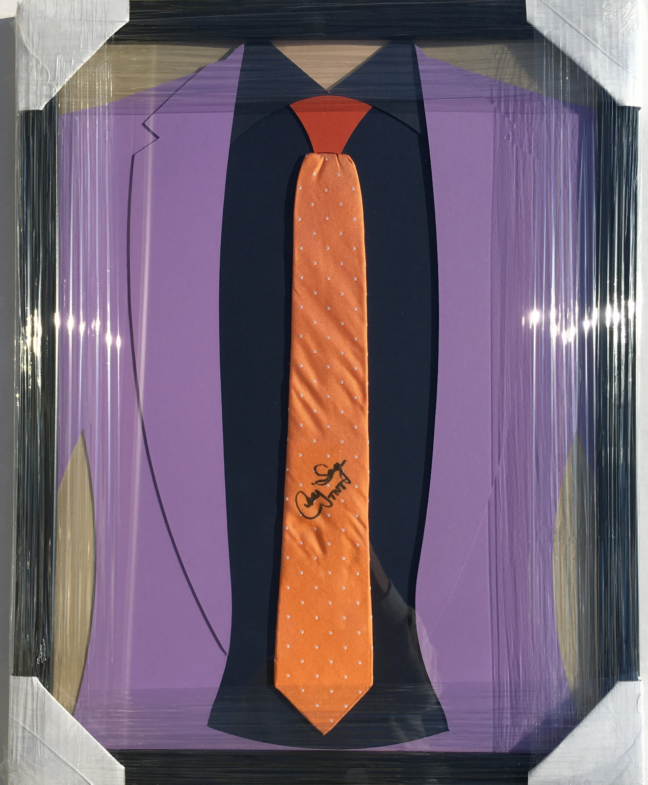 PSA/DNA Reporter CRAIG SAGER Signed Autographed Custom FRAMED Tie #SAGERSTRONG
