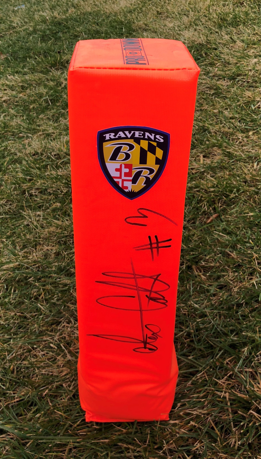 Baltimore Ravens ALEX COLLINS Signed Autographed Official Football Pylon COA!
