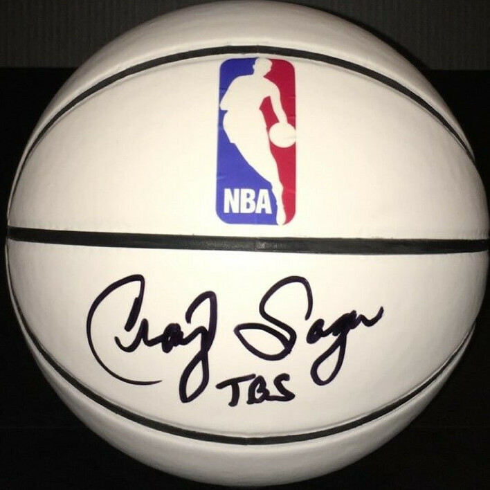 NBA Announcer CRAIG SAGER Signed Autographed Basketball COA! #SAGERSTRONG
