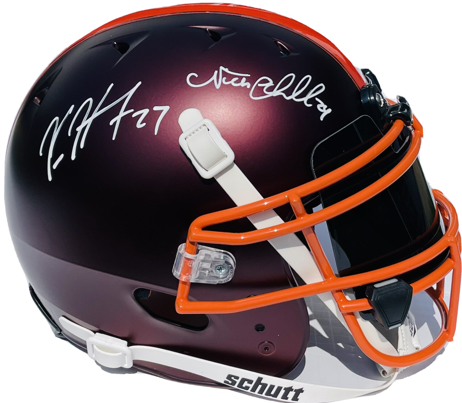 Browns NICK CHUBB & KAREEM HUNT Signed Autographed Authentic Football Helmet BAS
