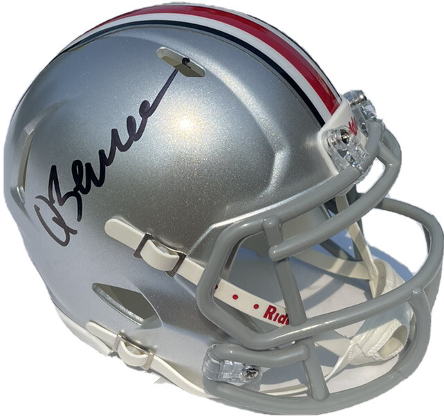 OHIO STATE BUCKEYES #3 QUINN EWERS SIGNED AUTOGRAPHED MINI FOOTBALL HELMET JSA
