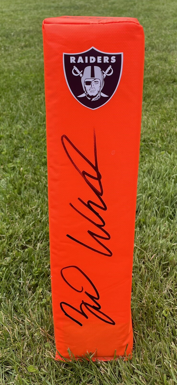 Las Vegas Raiders ZAMIR WHITE Signed Autographed Official Football TD Pylon
