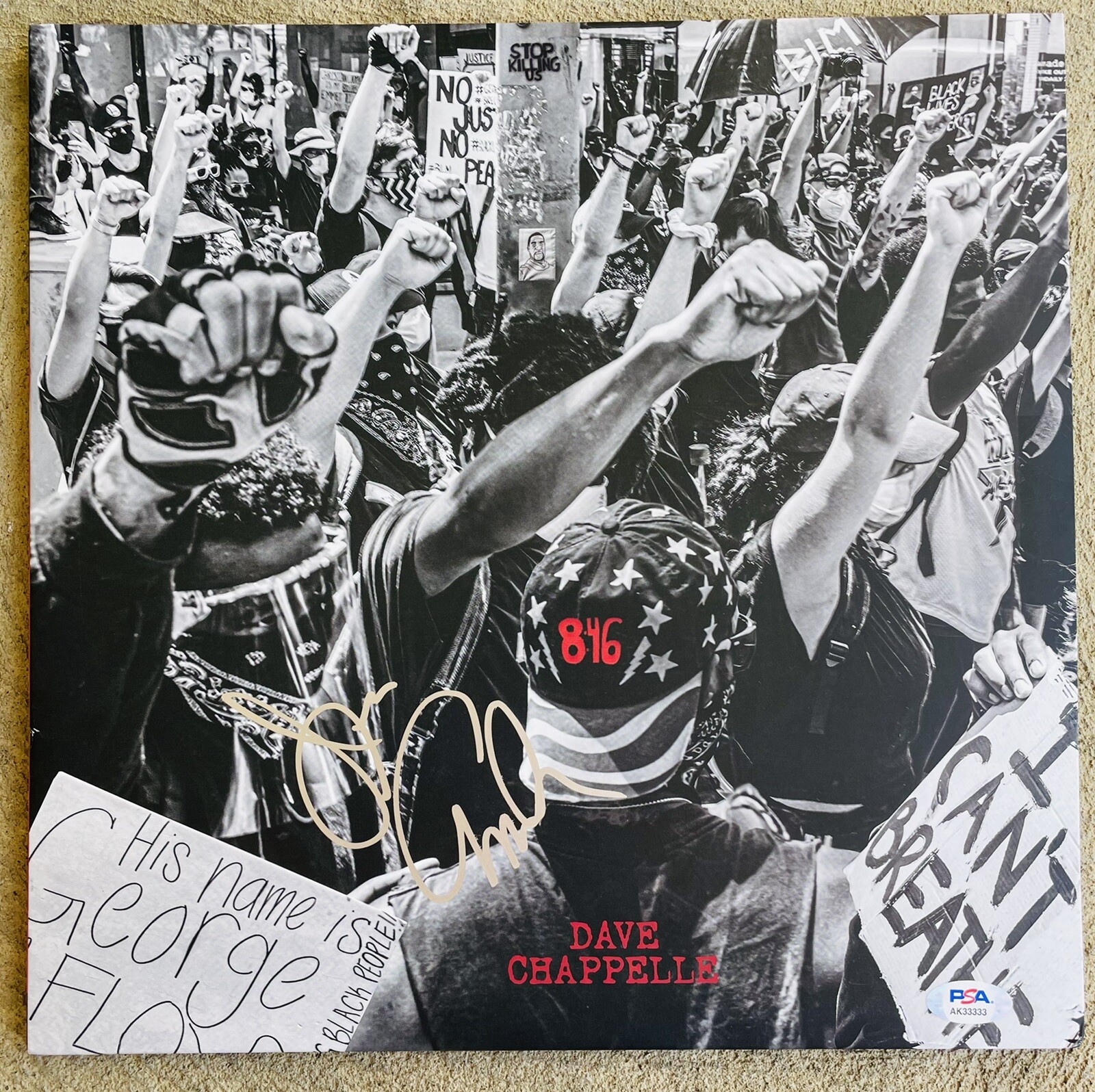 PSA/DNA Comedian DAVE CHAPPELLE Signed Autographed 8:46 Comedy Vinyl Record
