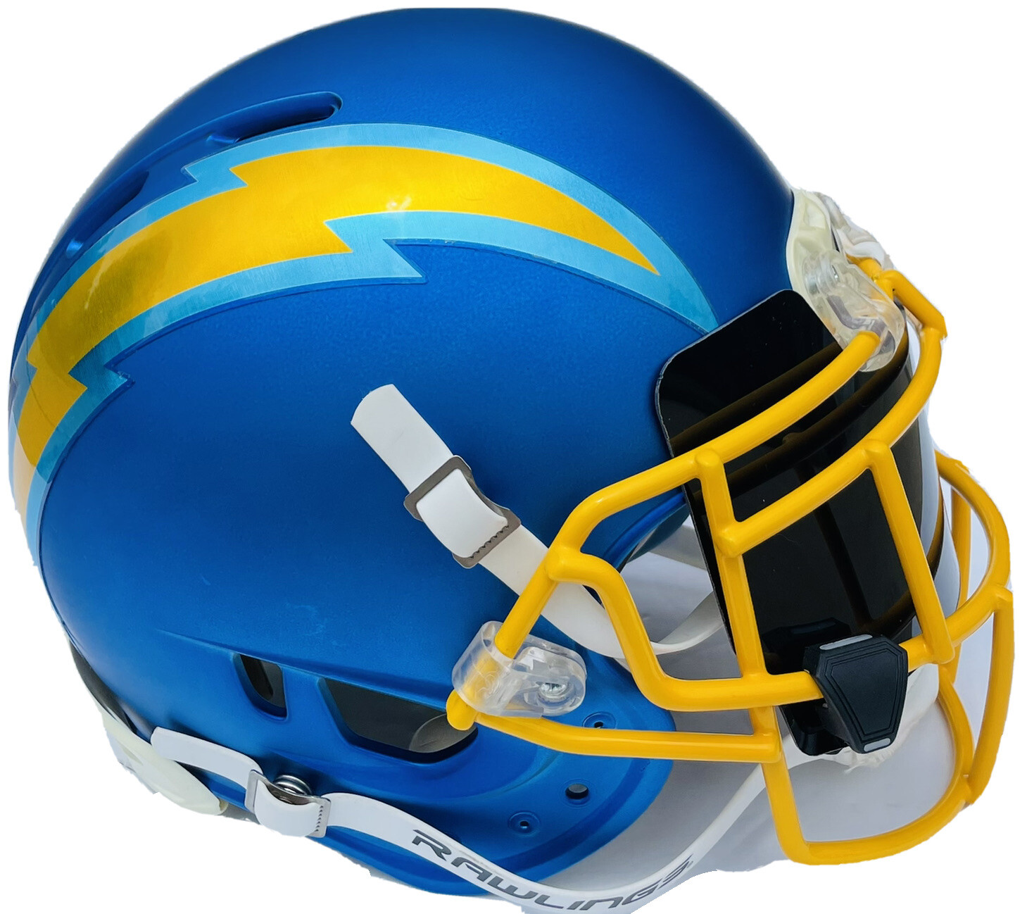 LOS ANGELES CHARGERS BLAZE BLUE ALTERNATE AUTHENTIC FULL SIZE HELMET W/ VISOR
