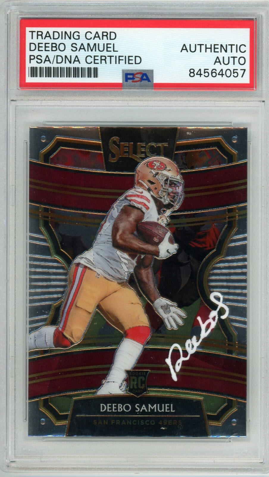 DEEBO SAMUEL SIGNED AUTO 2019 SELECT FOOTBALL ROOKIE CARD #9 PSA/DNA 49ers RC
