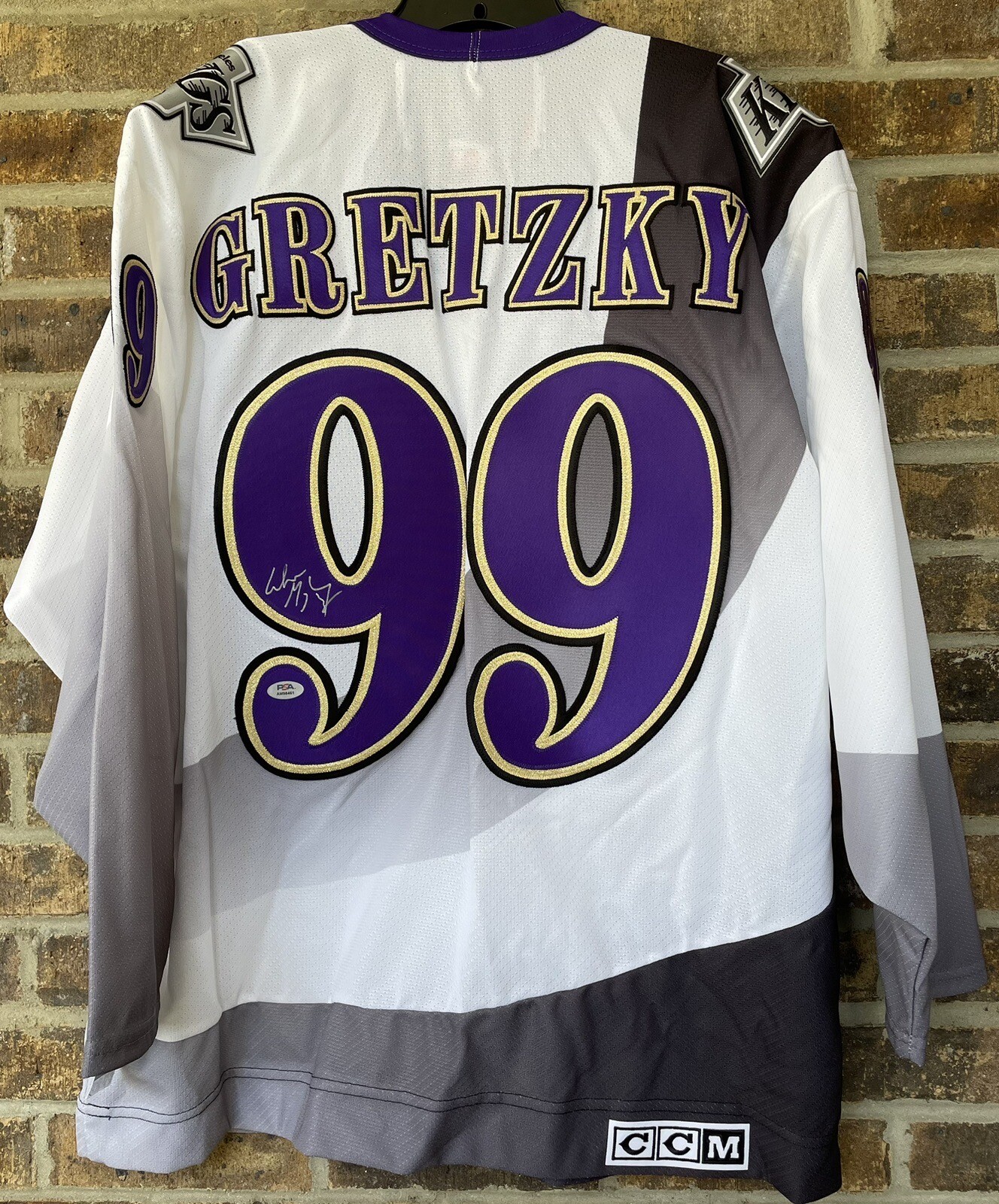 PSA/DNA Wayne Gretzky Signed LA Kings Burger King Authentic CCM Hockey Jersey
